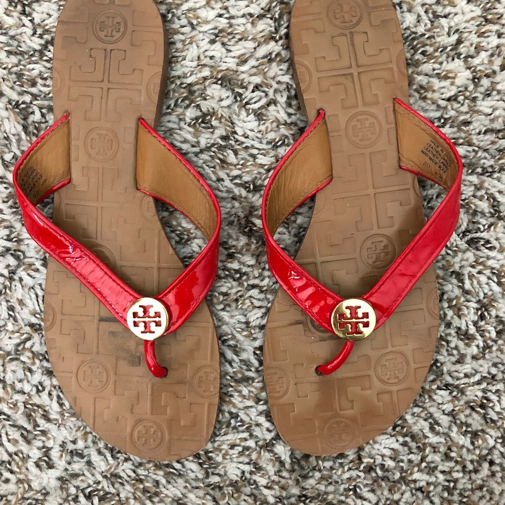 Tory Burch red Thora sandals sz 8